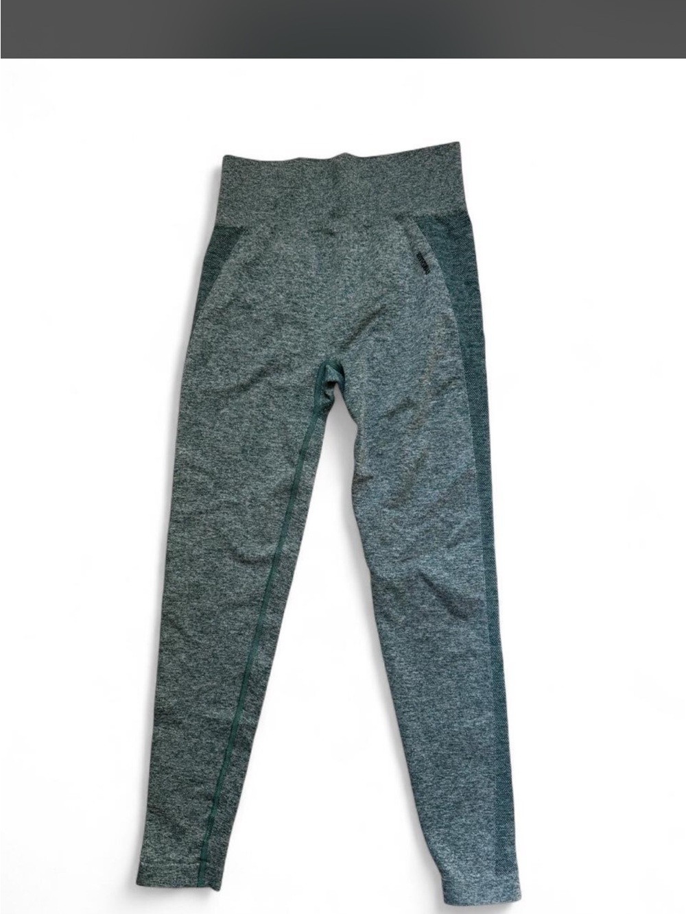 Gymshark women’s Heathered Teal-Green Seamless High-Waist Leggings